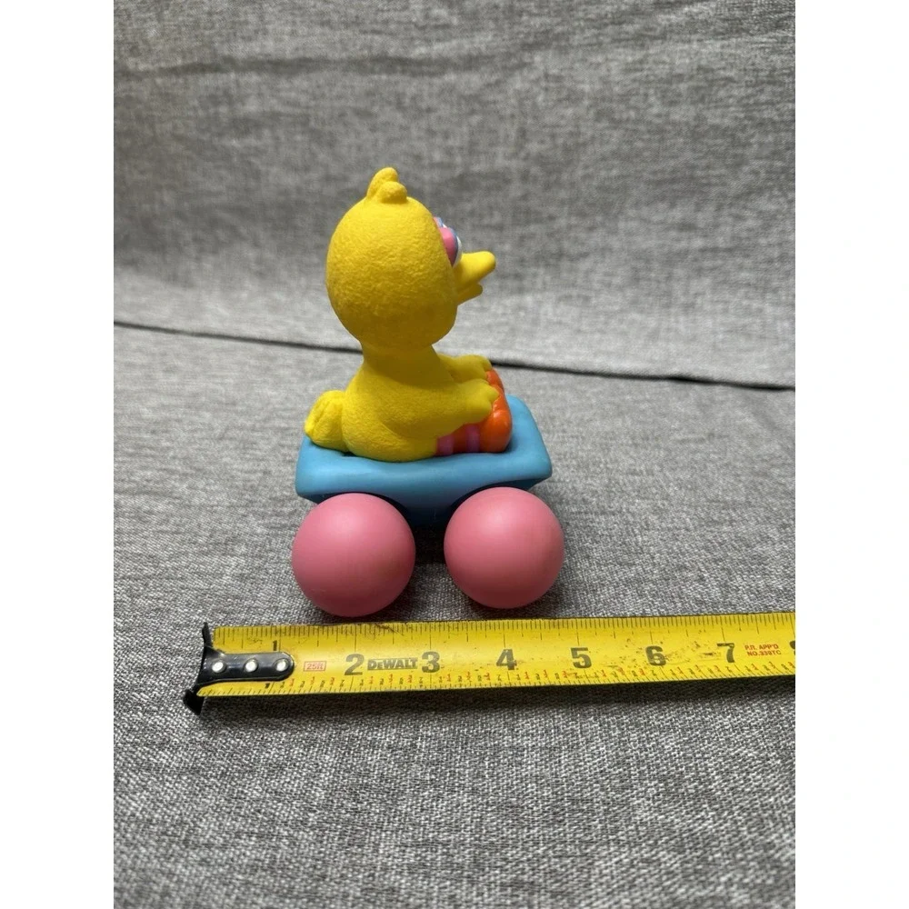 Vintage Big Bird Sesame Street Car Toy Bubble Wheels 1980s 1990s